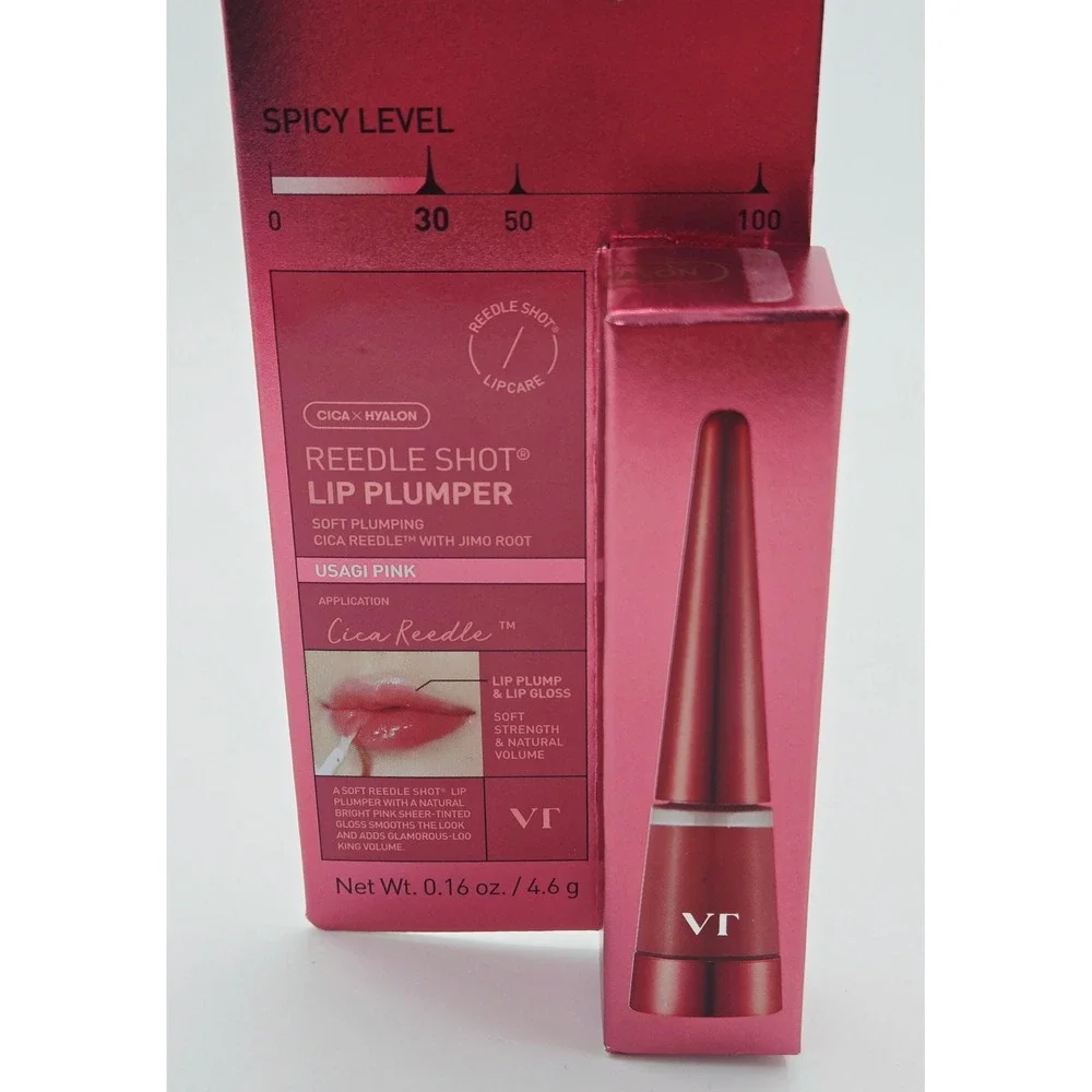 VT Cosmetics Reedle Shot Lip Plumper Usagi Pink 4.6g Cica Hyalon K-Beauty New
